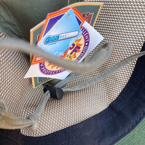 Men's NWT DPC Green Solarweave Mesh Hat XL String Safari UPF50 Beach Hiking Sun - Picture 12 of 12